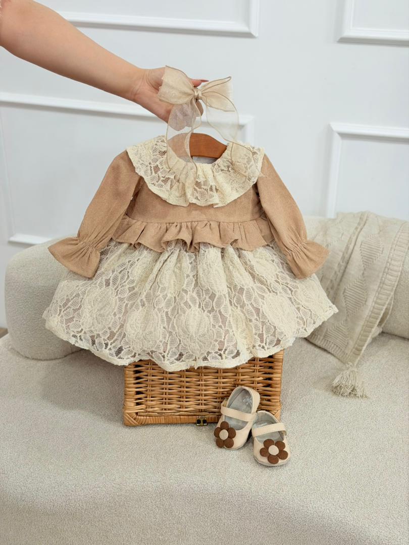 IMG-20260201-WA0004 کد ۳۰۹۹ پیراهن کبریتی + دانتل طرح سوفی - Image 1