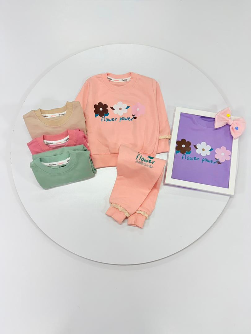 IMG-20260201-WA0037 کد ۳۱۱۵ بلوز شلوار سه گل کنارهم - Image 1