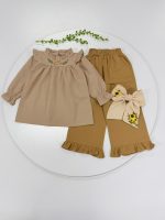 کد ۳۱۳۷ ست شومیز شلوار لینن گلدوزی شده طرح دلبرکان - Image 5