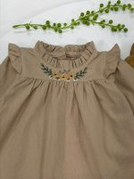 کد ۳۱۳۷ ست شومیز شلوار لینن گلدوزی شده طرح دلبرکان - Image 6