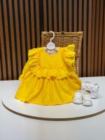 کد 3141 پیراهن کبریتی طرح دلیار زرد - Image 2