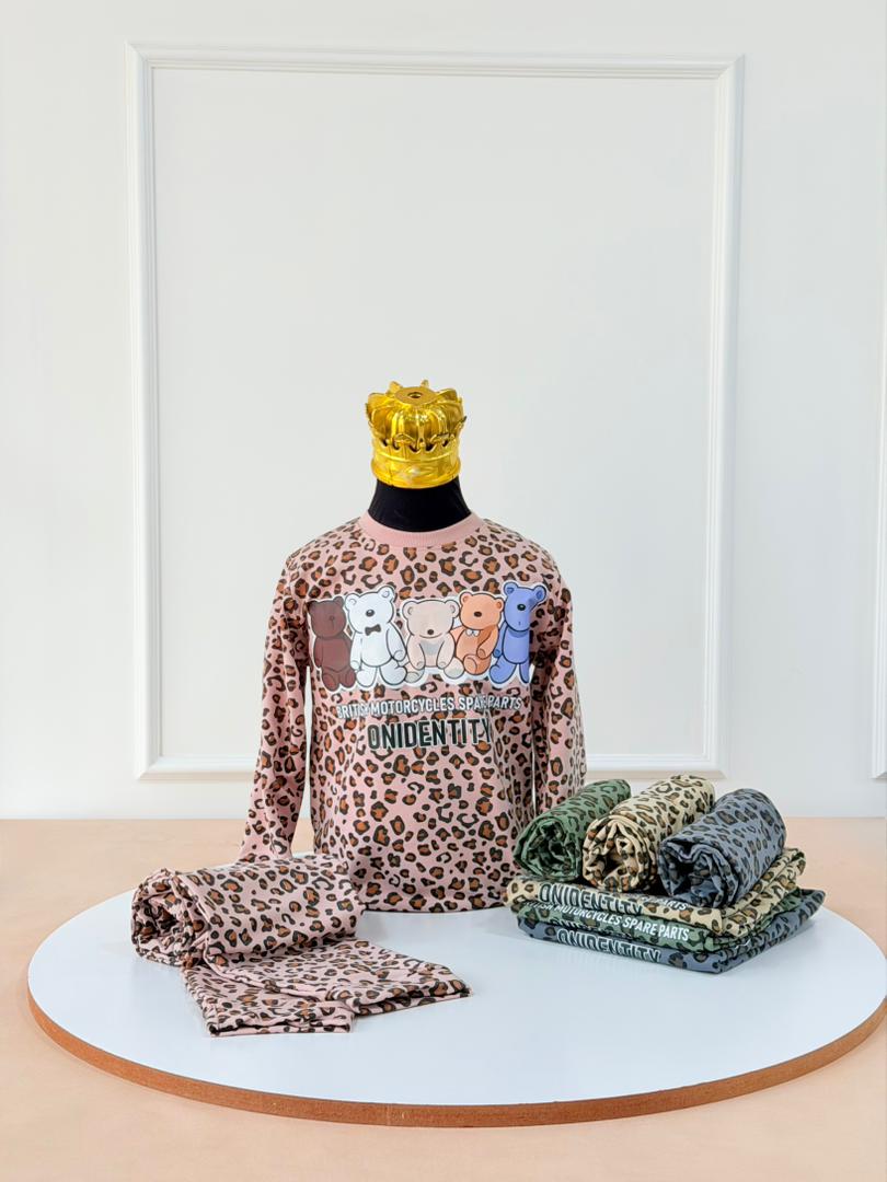 IMG-20260216-WA0030 کد ۳۱۷۴ بلوز شلوار پلنگی پنج خرس - تصویر 1