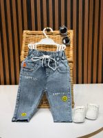 کد ۳۱۷۸ شلوار جین happy life استیکر زرد