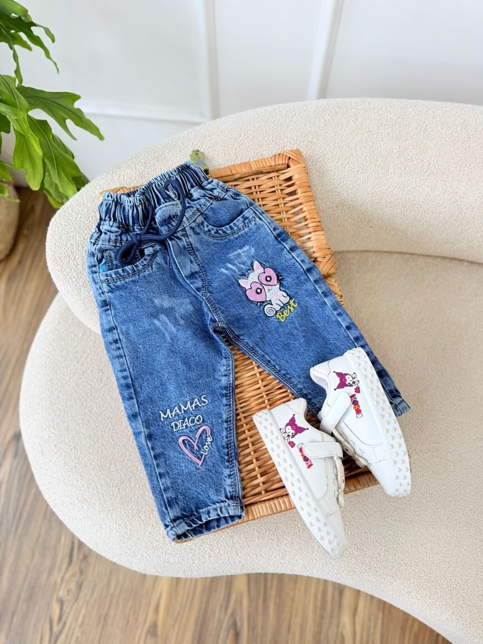 IMG-20260217-WA0064(1) کد ۳۱۸۳ شلوار جین طرح BEST - Image 1