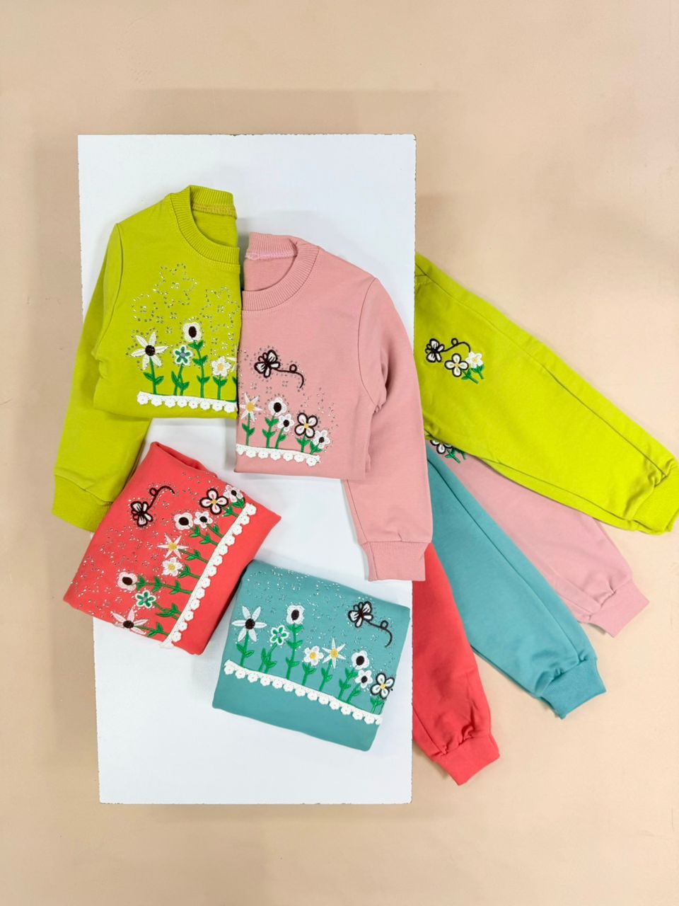 IMG-20260219-WA0090 کد 3202 بلوز شلوار نگینی طرح ماهک - Image 1