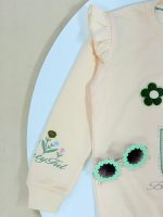 کد 3201 بلوز شلوار گل برجسته سه گل KIDS - Image 7