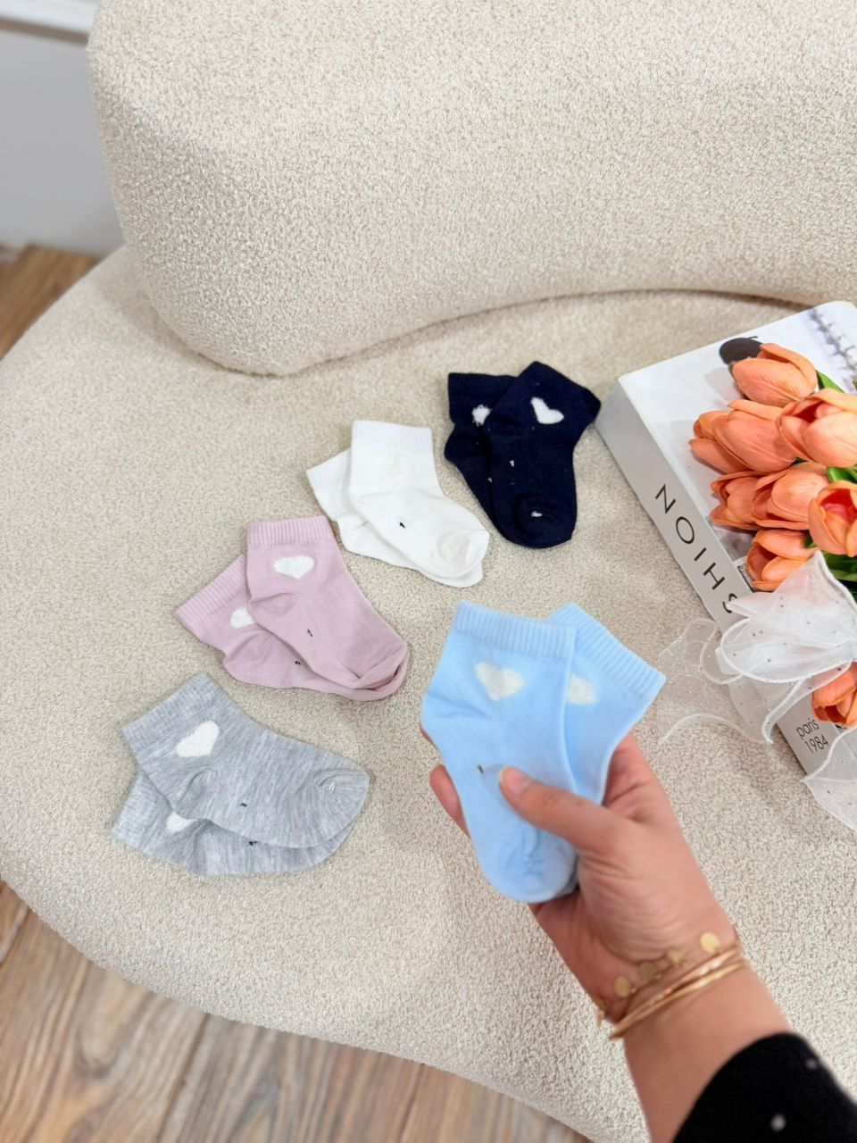 IMG-20260220-WA0096 کد 3215 جوراب طرح قلب قشنگ - Image 1