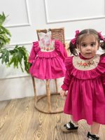 کد ۳۲۱۸ پیراهن لینن یقه گلدوزی طرح رزیتا - Image 2