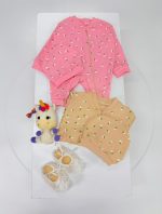 کد ۳۲۲۴ سرهمی + کلاه طرح گل دونه