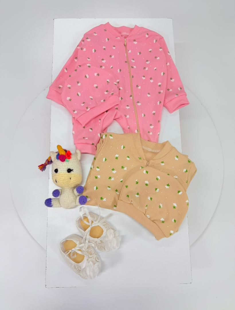 IMG-20260221-WA0088 کد ۳۲۲۴ سرهمی + کلاه طرح گل دونه - Image 1