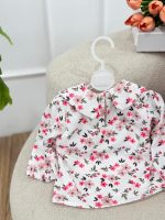 کد ۳۲۲۸ بلوز و سارافون کبریتی طرح ارکیده - Image 2