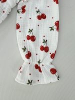 کد 3335 پیراهن موسلین طرح گیلاس فصل - Image 2