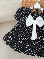 کد 3498 پیراهن قلب ریز مشکی - Image 2