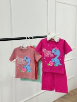 کد ۳۴۳۰ تیشرت شلوارک طرح DINO - Image 3