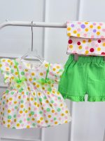 کد ۳۴۷۱ دوتیکه وارداتی پیراهن شلوارک خالخالی - Image 7
