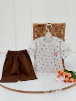 کد ۳۵۴۸ تیشرت شلوارک آستین گیپور - Image 5