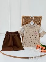 کد ۳۵۴۸ تیشرت شلوارک آستین گیپور - Image 4