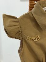 کد ۳۵۵۱ تیشرت شلوارک لینن اسلپ طرح ماهین - تصویر 2