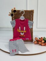 کد ۳۵۵۲ تیشرت شلوارک طرح Super bunny - Image 2