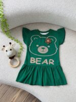 کد ۳۵۵۳ سرهمی دامن طرح خرس BEAR - Image 5