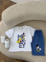 کد ۳۵۶۴ تیشرت شلوارک طرح میکی HEY - Image 2