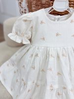 کد 3479 پیراهن لینن طرح دار طرح نخل - Image 4