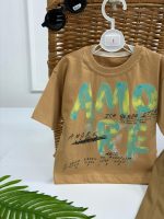 کد 3625 تیشرت شلوارک طرح AMORE - Image 3