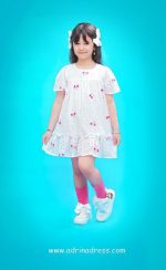 کد 3727 پیراهن سوزندوزی سفید طرح آدرینا
