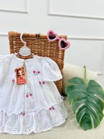 کد 3727 پیراهن سوزندوزی سفید طرح آدرینا - Image 2