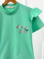 کد ۳۷۳۵ تیشرت شلوارک گلدوزی MF - Image 2