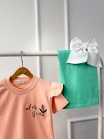 کد ۳۷۳۵ تیشرت شلوارک گلدوزی MF - Image 4