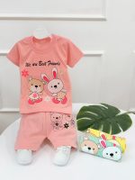کد 3753 تیشرت شلوارک اقتصادی خرس و خرگوش Best Friend
