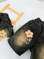 کد 3751 شلوارک جین طرح گلها - Image 4