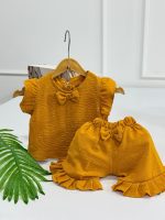 کد ۳۷۸۴ بلوز شلوارک ابروبادی نگین دار - Image 8