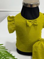 کد ۳۷۸۴ بلوز شلوارک ابروبادی نگین دار - Image 3