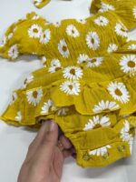 کد 3790 بادی پیراهنی وارداتی پنبه گل دار و بابونه - Image 2