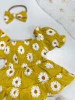 کد 3790 بادی پیراهنی وارداتی پنبه گل دار و بابونه - Image 4