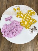 کد 3790 بادی پیراهنی وارداتی پنبه گل دار و بابونه - Image 3