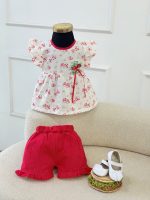 کد 3601 ست دوتیکه وارداتی پاپیون شطرنجی - Image 2
