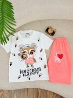کد 3588 تیشرت شلوارک icecream happy - Image 3