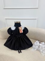 کد 3592 پیراهن موسلین مشکی طرح مهرا - Image 2