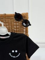 کد 3596 تیشرت شلوارک مشکی لبخندی - Image 3