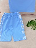 کد ۳۷۰۲ تیشرت شلوارک طرح ENJOY - Image 3