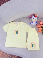 کد ۳۷۰۳ تیشرت شلوارک رنگین کمان - Image 3