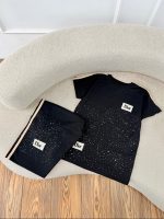 کد ۳۶۰۶ تیشرت شلوارک مشکی طرح Dior