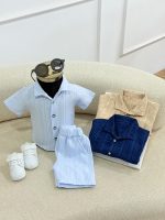 کد 3628 پیراهن و شلوارک پسرانه با پارچه مراکشی