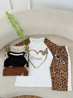 کد 3652 تیشرت شلوارک پروانه با قلب Dream
