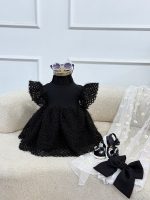 کد 3664 پیراهن مشکی طرح عسل