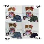 کد 3598 تیشرت شلوارک کرومی و ملودی قلب زرد - Image 2