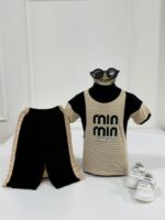 کد ۳۸۱۰ تیشرت شلوارک راه راه min min - Image 2